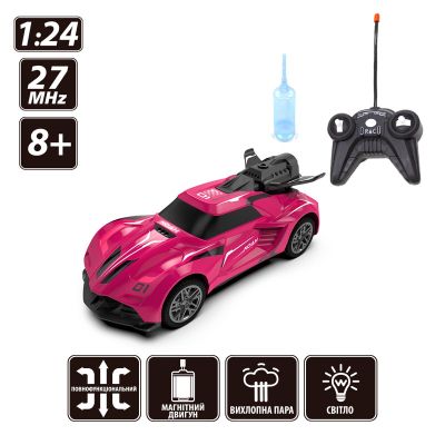 Радиоуправляемая игрушка Sulong Toys Spray Car - Sport (розовый, 1:24, свет, функция туман) (SL-354RHP) | Зображення 6