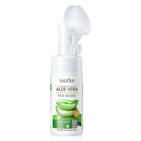 Увлажняющая пенка-мусс для умывания с щеточкой Sadoer Aloe Vera, 120мл
