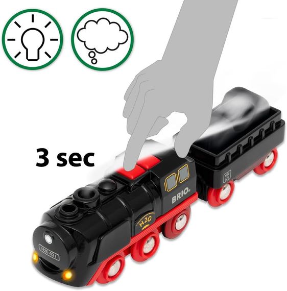 Моторизований поїзд BRIO World 33884 на батарейках і з парою | Зображення 4