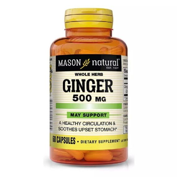 Корінь імбиру Mason Natural Ginger 500 mg 60 Caps