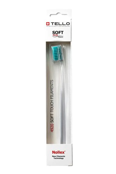 Зубна щітка Tello 4920 Soft White, d 0.12mm, зелений