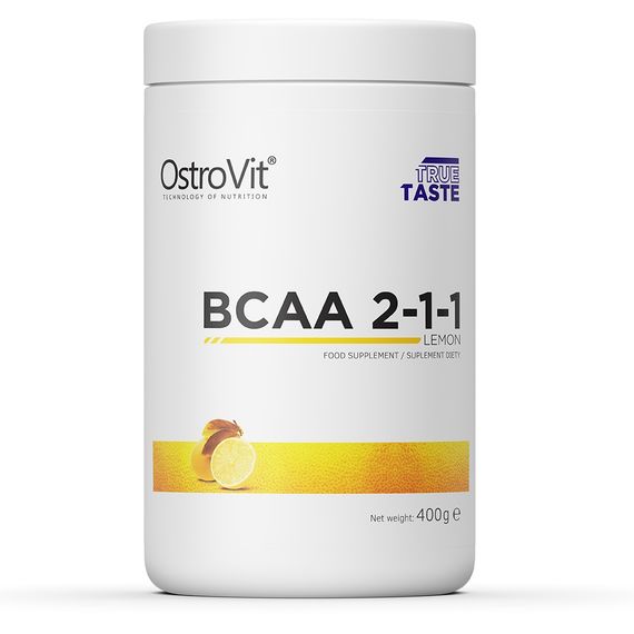 Амінокислота BCAA для спорту OstroVit BCAA 2-1-1 400 g /40 servings/ Lemon