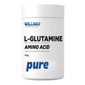 Глютамін для спорту Willmax L-Glutamine 400 g /80 servings/ Pure