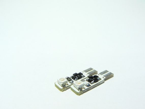 Светодиодная автолампа Т5, зеленая 1pcs 3528 FLANK