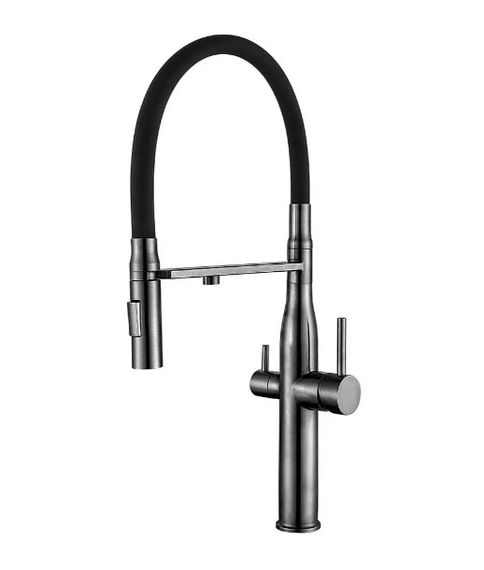 Змішувач для кухні WEZER з підключенням до фільтру LUX4-01-GUNGREY