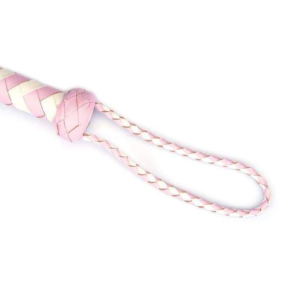 Флогер Liebe Seele White & Pink Leather Whip sexstyle | Зображення 4
