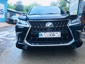 Передний диффузор TRD (2016-2021) Черный для Lexus LX570/450d