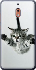 Чехол на Nokia 2.1 Летящий котёнок "2322u-1532-17620"