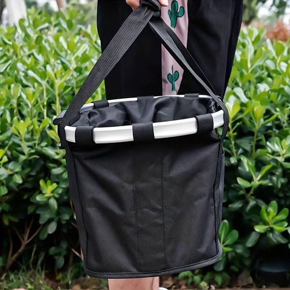 Велосумка-кошик на кермо велосипеда, до 5 кг, 3 кишені / Велосипедна сумка / Складна сумка для велосипеда з ручками | Зображення 8