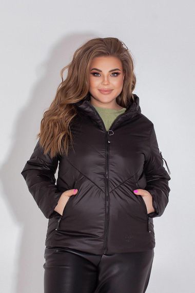Жіноча демісезонна куртка, арт. 1008, чорний | Зображення 6