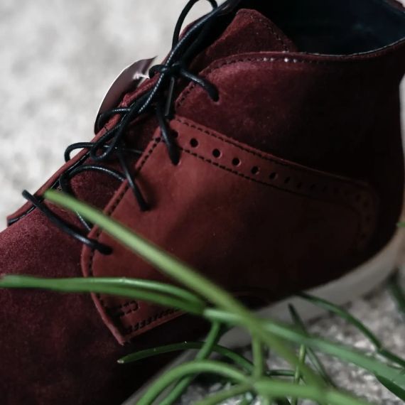 Бордові замшеві черевики 45 размер | Зображення 1