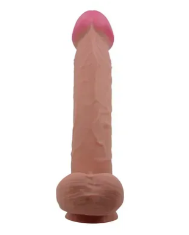 Фалоімітатор на присоску, з хребтом і ефектом ковзної шкіри LyBaile — Sliding Skin 10,2”, BW-008103NRG-1 Sex Aura | Зображення 6