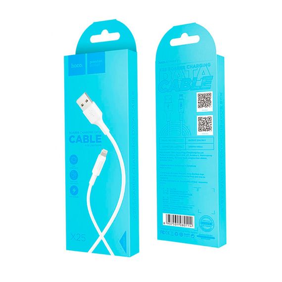 Кабель Hoco X25 Soarer, Lightning-USB, White, довжина 1м | Зображення 1