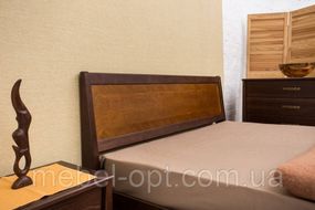 Кровать двуспальная деревянная Сити с ящиками 180х200, цвет темный орех
