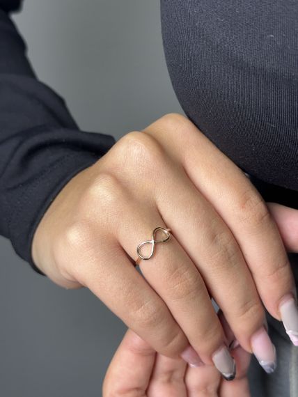 Кольцо «Бесконечность» из красного золота К-0502 21.5 | Зображення 6