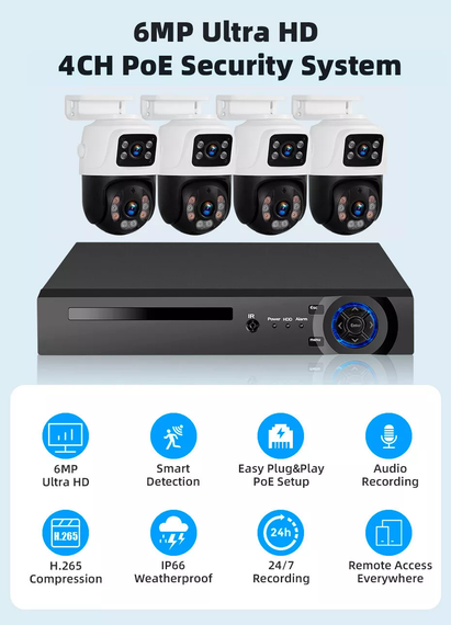 Комплект видеонаблюдения проводной с просмотром через 3G сеть DVR KIT 4ch металл HD набор на 4 камеры с регистратором | Зображення 2