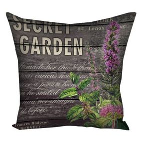 Подушка з принтом габардинова Secret garden 50x50 (5P_BOT026)