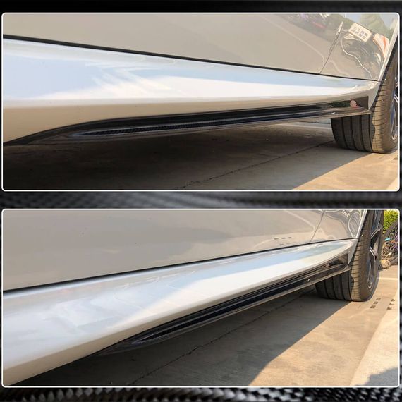 Накладки на пороги Карбон V1 (Натуральний карбон) для BMW X5 G05 2019- рр | Зображення 4