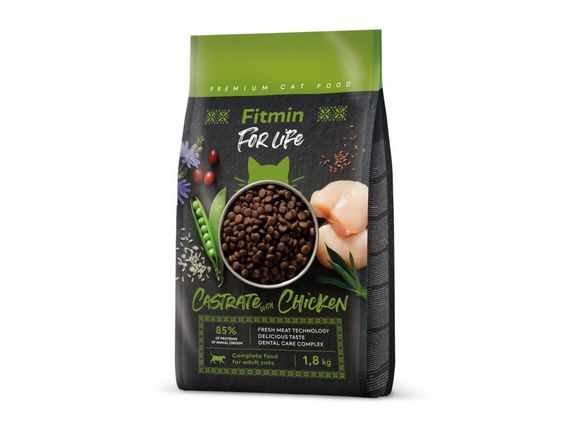 Fitmin cat For Life Castrate Chicken (для стерилізованих з куркою), 1,8 кг | Зображення 1