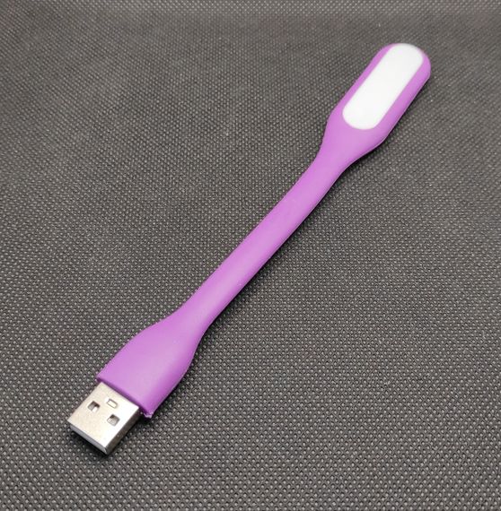 Ліхтарик USB гнучкий фіолетовий | Зображення 1