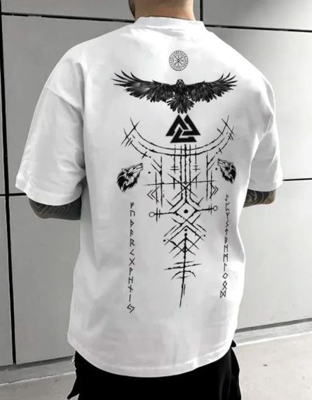 Футболка чоловіча з принтом повсякденна XL Білий