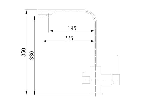 Кухонний змішувач c підключенням до фільтру ASIGNATURA Flat (80544600) | Зображення 1
