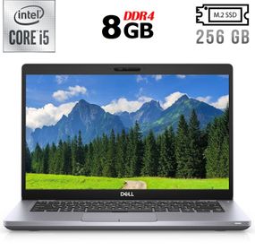 Ультрабук Б-клас Dell Latitude 5410 / 14" (1920x1080) IPS Touch / Intel Core i5-10210U (4 (8) ядра по 1.6 - 4.2 GHz) / 8 GB DDR4 / 256 GB SSD M.2 / Intel UHD Graphics / WebCam / USB 3.1 / HDMI / Windows 10 б/в