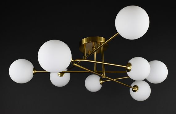 Люстра стельова на 9 лампочок 27926 Латунь 25х90х90 см.