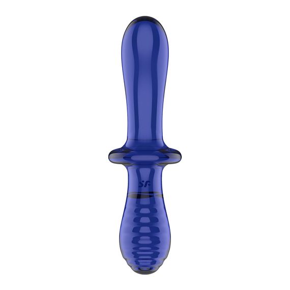 Двосторонній скляний дилдо Satisfyer Double Crystal Light blue, боросилікатне скло, унісекс | Зображення 1