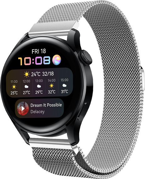 Ремінець 22 мм міланська петля BeWatch для Huawei Watch 3 / 3 Pro Срібний (1020205.1U) | Зображення 4