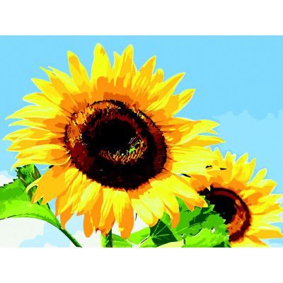 Картина по номерам ZiBi Подсолнухи в ясную погоду 40*50 см ART Line (ZB.64140) - Топ Продаж!