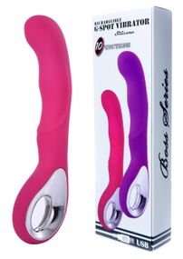 Вібромасажер для точки G Boss Series - Wibrator G-spot 10 функцій USB Pink, BS2200054 sexstyle
