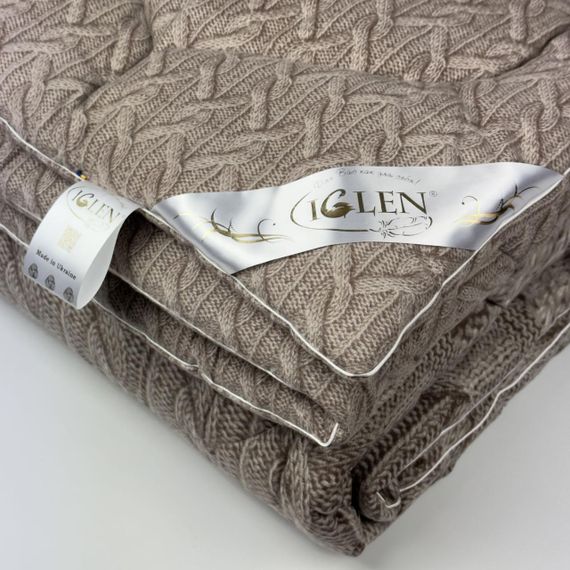 Ковдра з овечої вовни зимова двоспальна IGLEN 172х205 у фланелі (1722055F) | Зображення 1