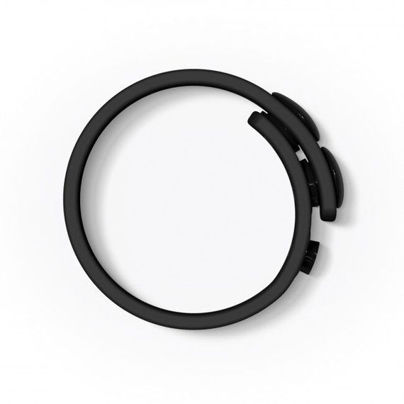 Регульоване ерекційне кільце на кнопках Love To Love HERO RING - BLACK ONYX | Зображення 1