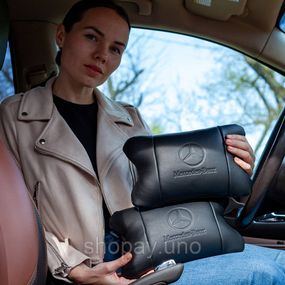 Автоподушка подарунок Mercedes-Benz Мерседес, Подушка для комфорту в авто Подушка для шиї водія JO-37