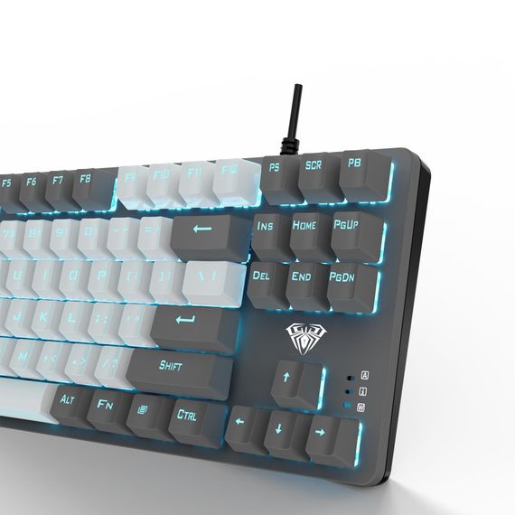 Клавіатура Aula F3287 Keycap KRGD Blue USB UA Grey/White (6948391240954) | Зображення 8