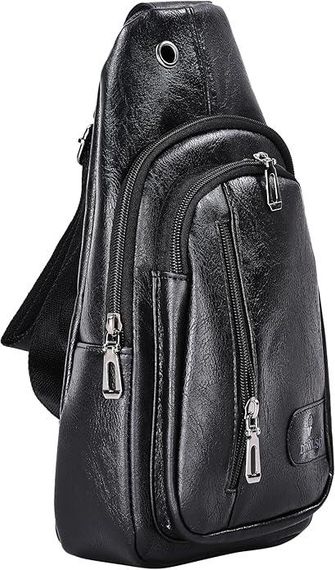 Сумка через плече для чоловіків chest bag виготовлена з високоякісного матеріалу з водовідштовхувальною тка