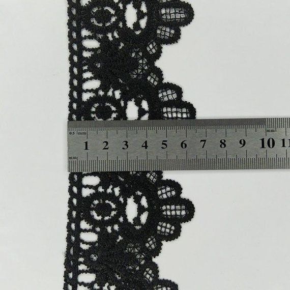 Мереживо макраме  6,5см (13м) Колір - Чорний (07-T1138-11) | Зображення 3