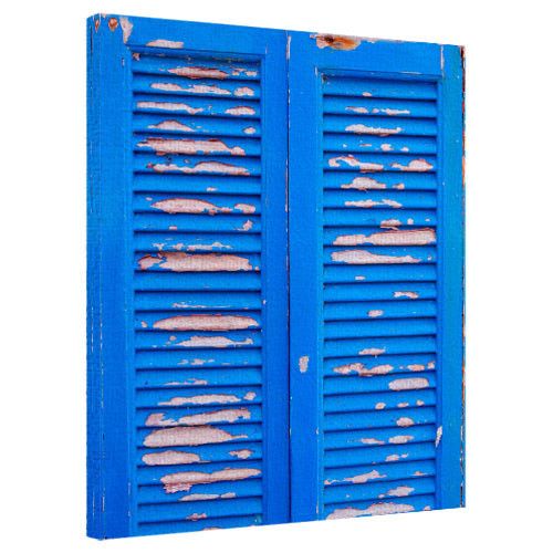 Картина на холсте Синие оконные ставни 40x50 см (H4050_GOR017)