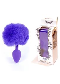 Анальная пробка - Bunny Tail Silicone Purple Plug Purple Sex Aura