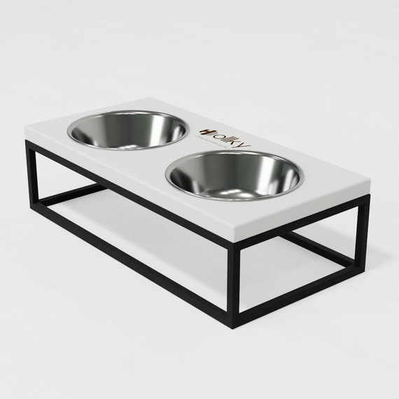 Миски на подставке для средних собак и больших котов Hollky Base M (2 × 0,95 л) BM-422110-BLWH | Зображення 5