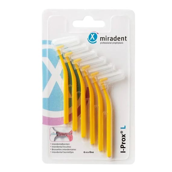 Ручний інтердентальний йоржик Miradent I-Prox L - жовтий, (2,0 мм) 6 шт