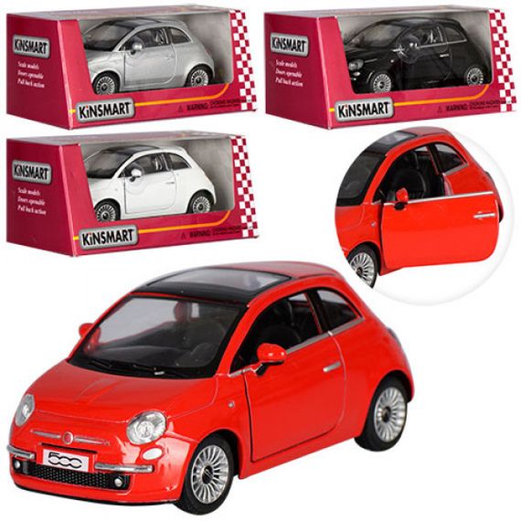 Машинка инертная Kinsmart Fiat Nuova 500 KT-5345-W 12.5 см