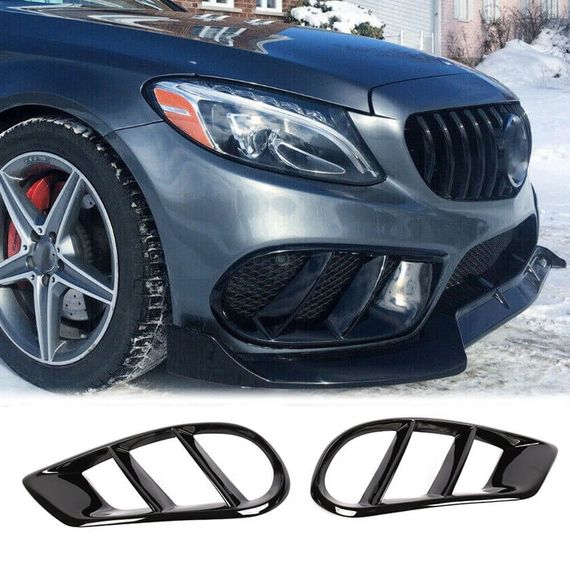 Карбоновые накладки на противотуманные фары для C43 AMG 2015-2019 для Mercedes C-сlass W205 | Зображення 5