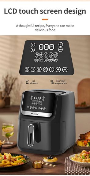 Аеромодульний фритюрниця на 6,5 л з таймером і терморегулятором XPRO SK-10007 (45423-SK-10007_1940) | Зображення 6