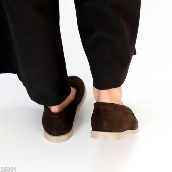 Класичні замшеві лофери гіркий колір Шоколад виробництво Україна | Зображення 7