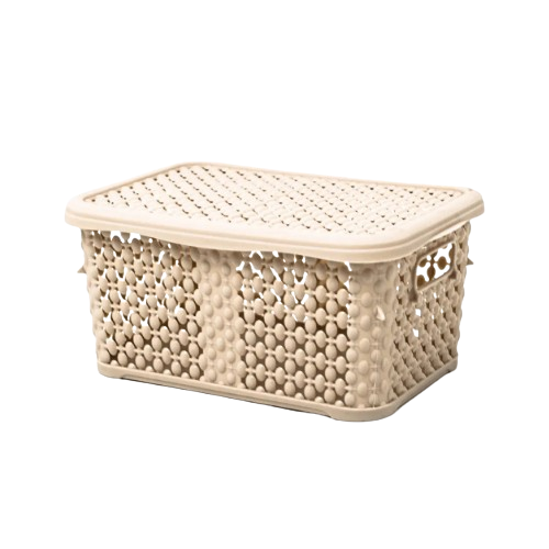 Кошик 2,5л з кришкою бежевий Pearl ELIF