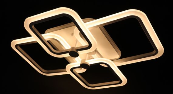 Люстра світлодіодна стельова LED світильник для квартири на стелю лед з пультом 25735 Білий 11х48х60 см. | Зображення 1