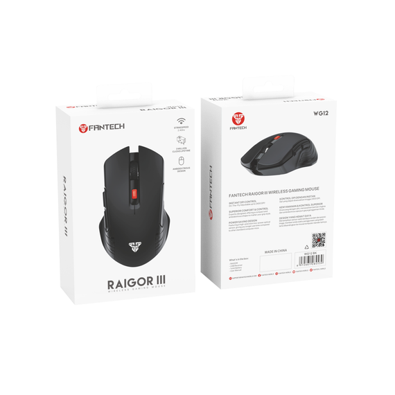 Бездротова Миша Ігрова Fantech WG12 Raigor III Колір Чорний | Зображення 5