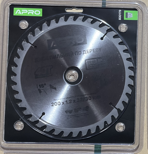 Диск пильный по дереву 200х32(30)х40Т APRO